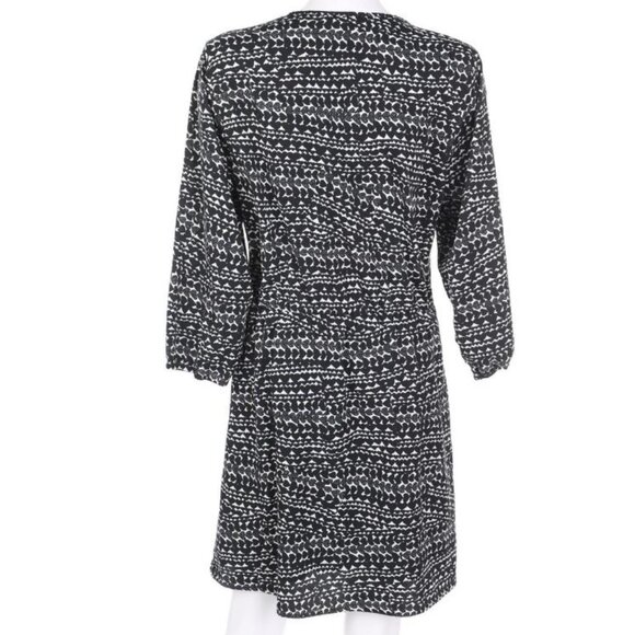 H&M Black & White Heart Patterned Dress Size Medium - Picture 2 of 8